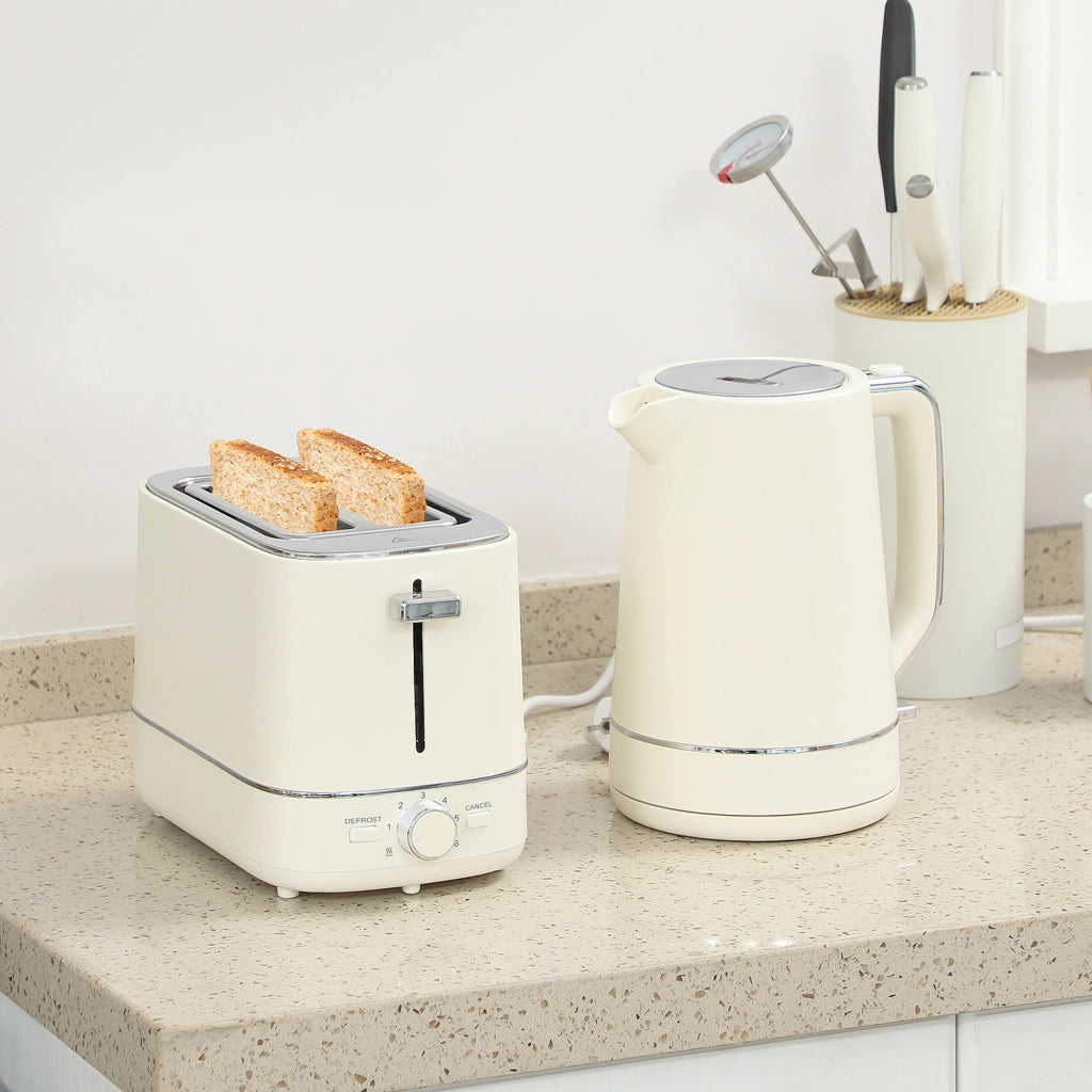 Set Bollitore 1,7 L e Tostapane 6 Livelli ¨C Xylo ¨C Beige
