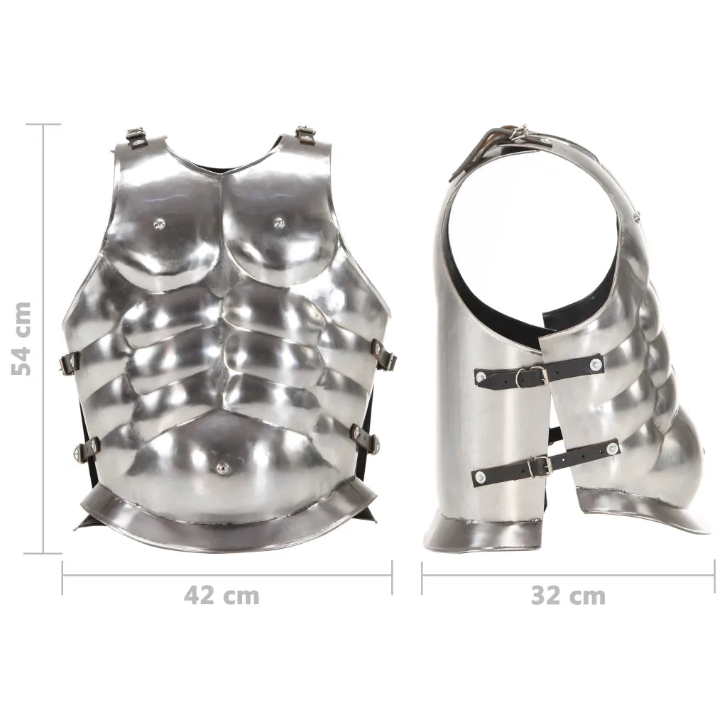 Corazza per Armatura Soldato Romano LARP in Acciaio Argento CFW1501812