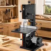 Bandsaw, Cutting Width 254 Mm, Two-speed Wood Bandsaw With 373 W Motor (1/2 HP), Cutting Height 160 Mm, 335x340 Mm Cast Iron Table, With 360° Work Light, Miter Gauge, Parallel Fence