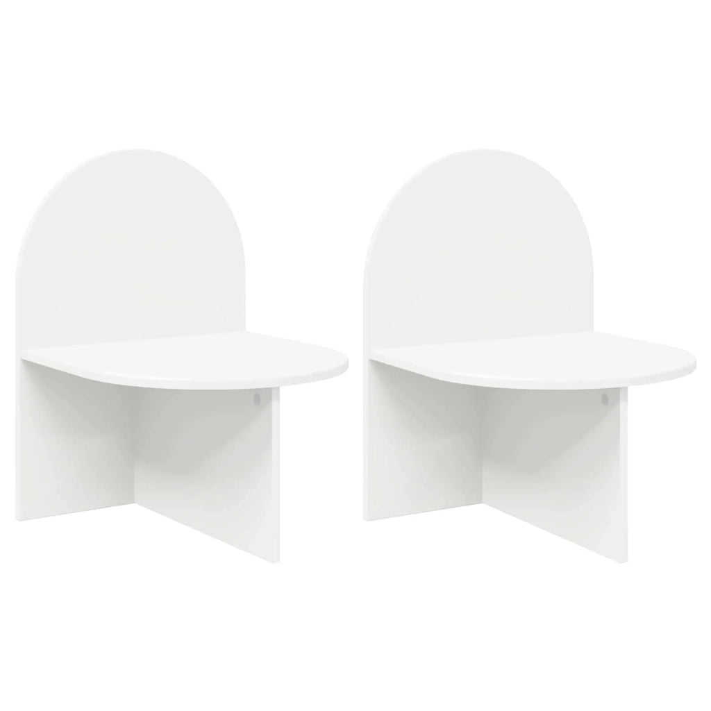 Comodino 2 pz Bianco 48 x 49 x 65 cm Legno ingegnerizzato 8001114