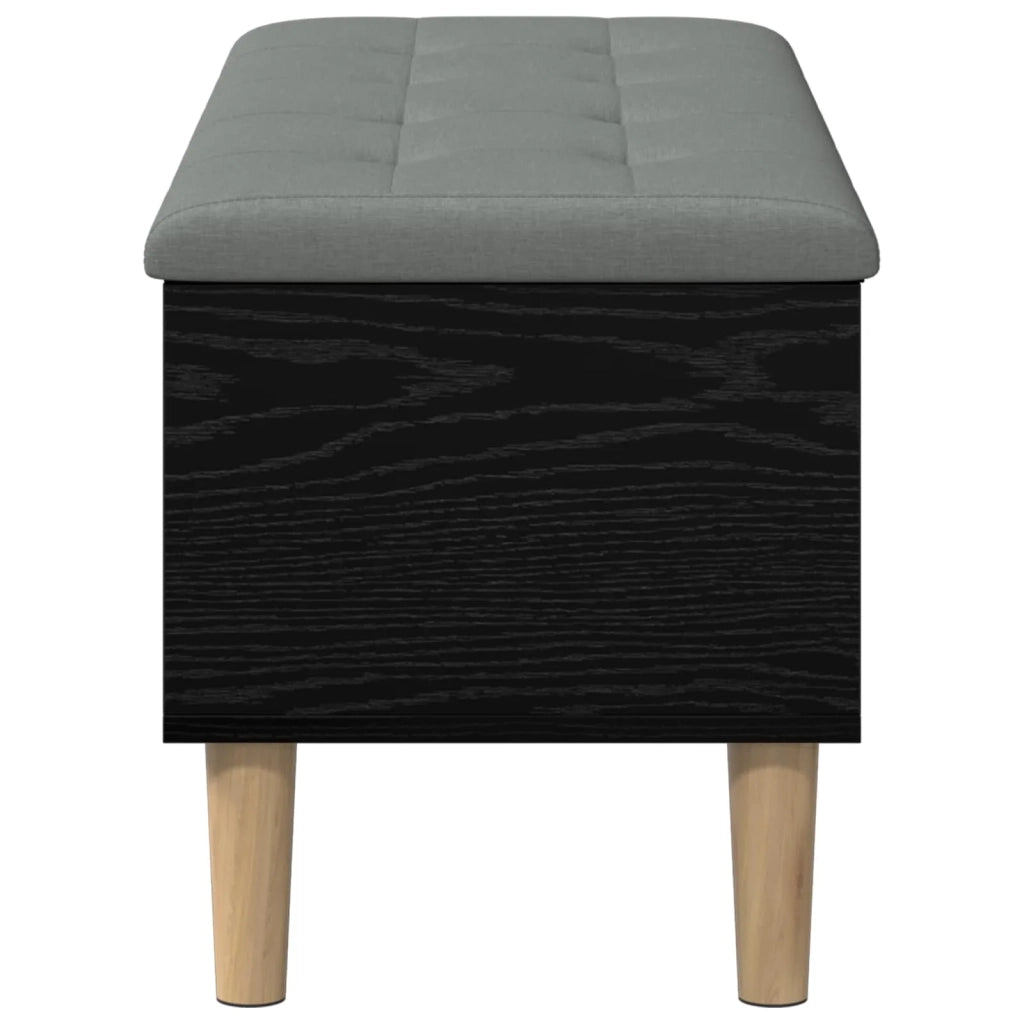 Panchina con Cuscino Rovere Nero 102 x 42 x 46 cm 8017751
