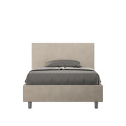 Letto 1 Piazza e Mezzo 110x190 cm con Rete e Contenitore Adele Sabbia