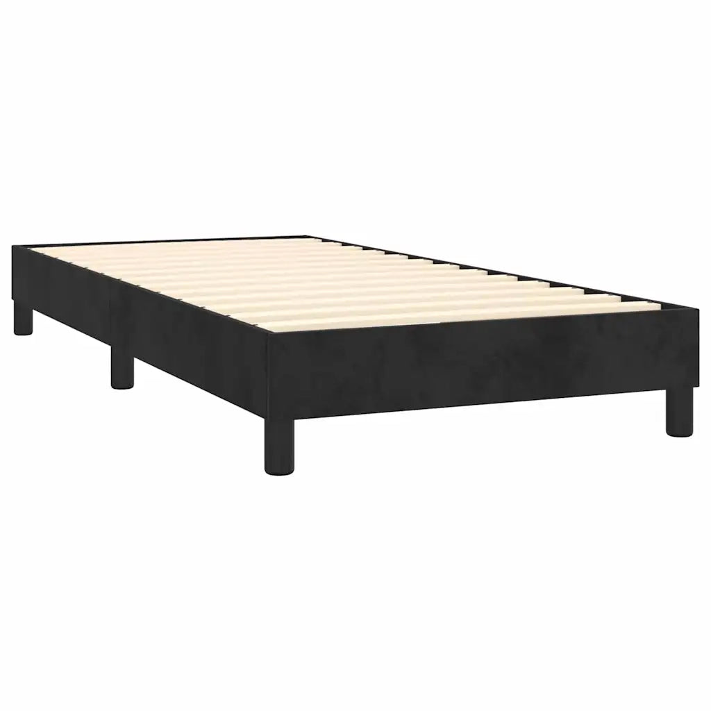 Letto a Molle con Materasso e LED Nero 90x190 cm in Velluto 3134557