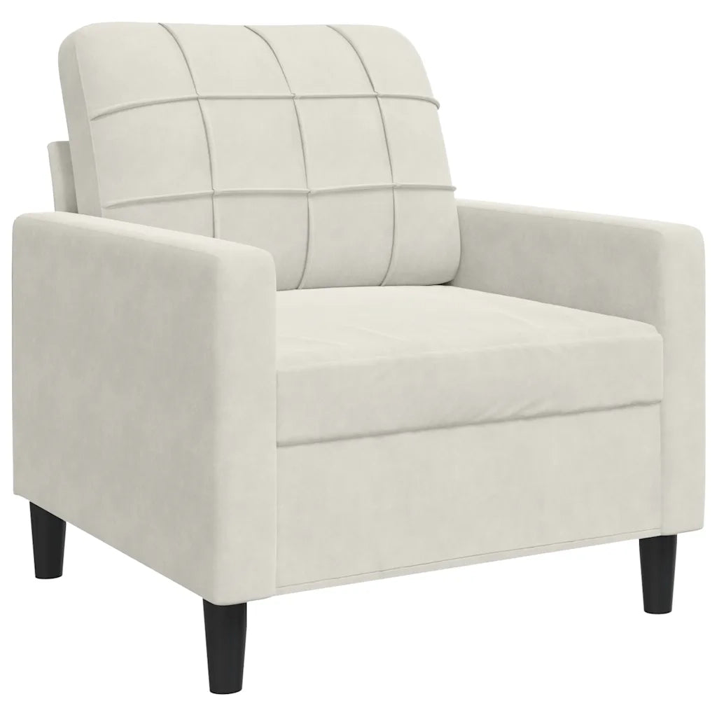 Fauteuil Crème 60 cm Velours