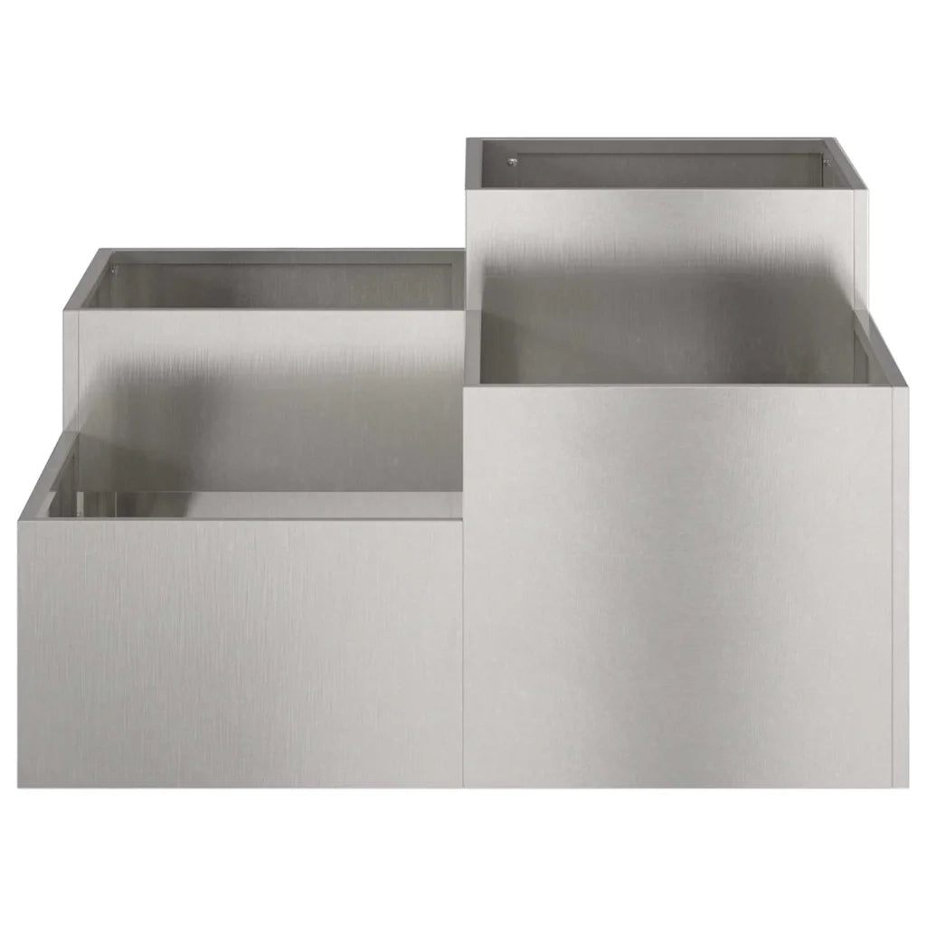 Vaso da giardino Argento 100 x 100 x 48 cm Acciaio inossidabile