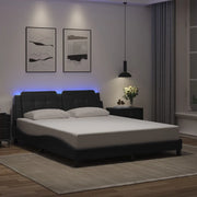 Giroletto con LED senza Materasso Zadar Nero 160x200 cm 3214117