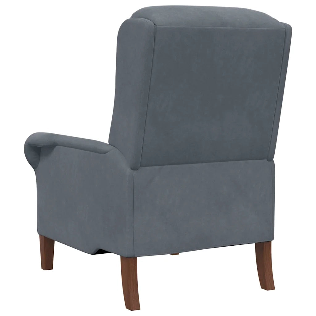 poltrona Grigio scuro 76 x 94 x 102 cm Velluto