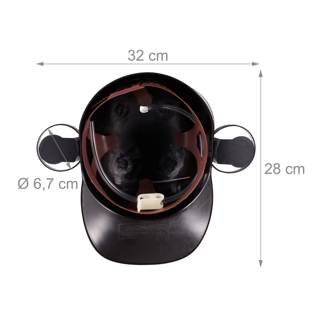 Casco porta bevande per feste 13 x 32 x 28 cm design pirata pratico per lattine in plastica nera 13_0003816