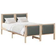 Letto matrimoniale | Letto per adulti | Struttura del letto Grigio scuro 120 x 190 cm Tessuto