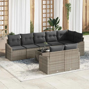 Set di divani con cuscino 9 pcs Grigio polyrattan 3346779