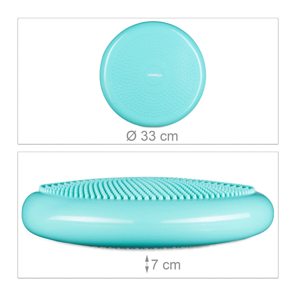 Cuscino da equilibrio rotondo 7 x 33 cm per rinforzare muscoli e postura design moderno in PVC blu 13_0006196