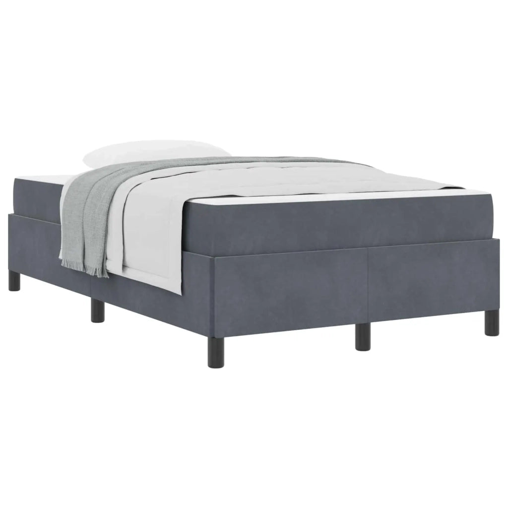 Letto matrimoniale | Letto per adulti | Struttura del letto Grigio scuro 120 x 200 cm Tessuto