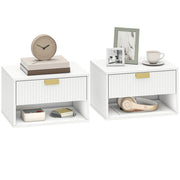 Comodino Moderno con Cassetto ¨C Minimal ¨C 40x30x25 cm Bianco
