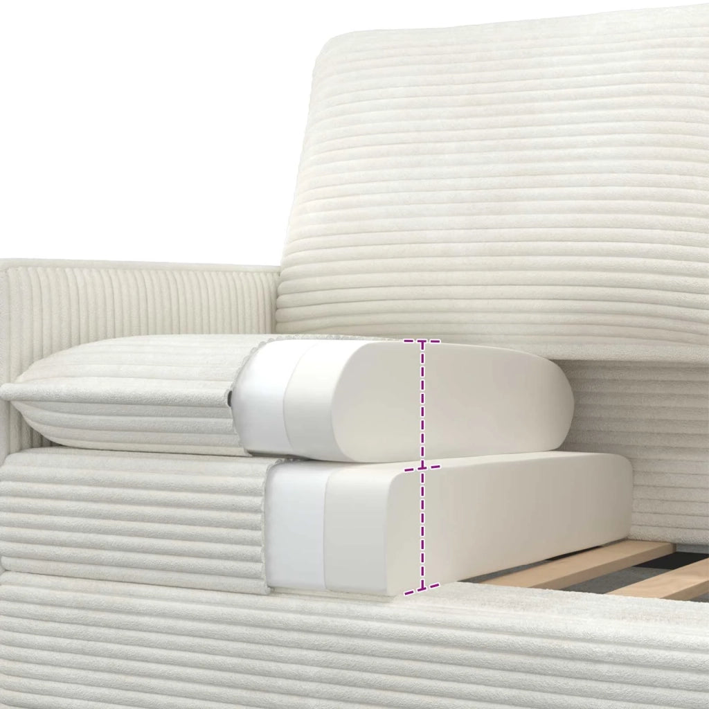 Set di divani 2 pcs Crema Poliestere 3417054