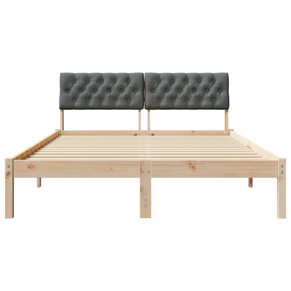 Struttura del Letto marrone e grigio scuro 140 x 190 cm 878615