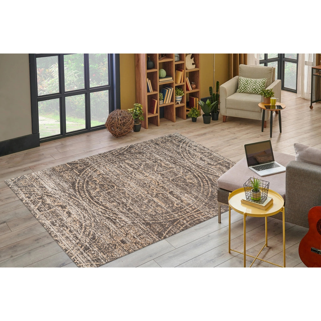 Tappeto Davis 400 Beige con motivo orientale