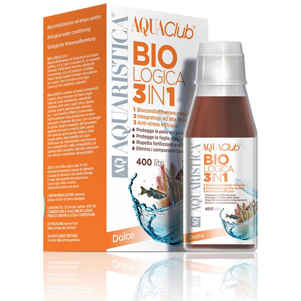 Aquaristica Bio.Logica 3in1 - Biocondizionatore per Acqua Dolce Formato: 400 ml