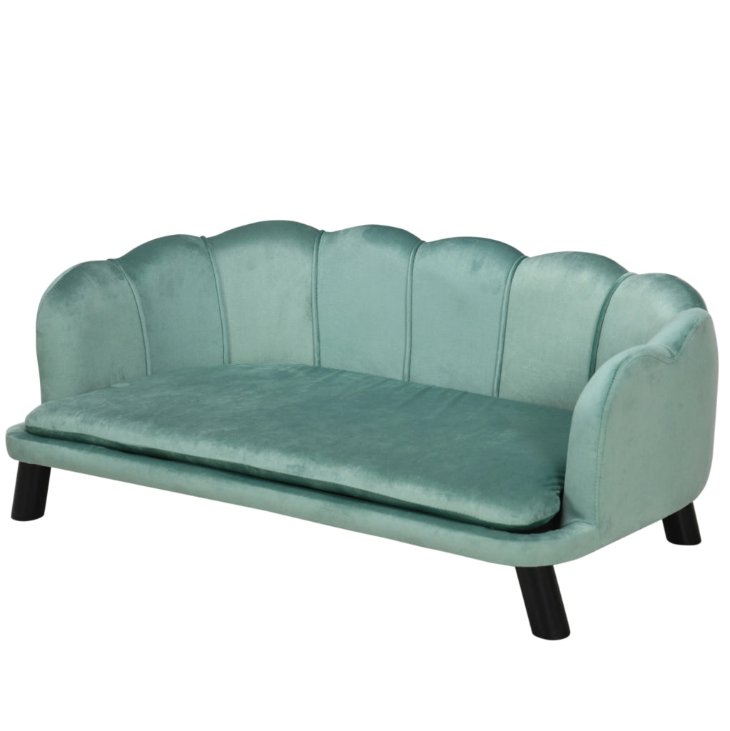 DIVANO per cani 98,5x60,5x35,5 cm verde in poliestere