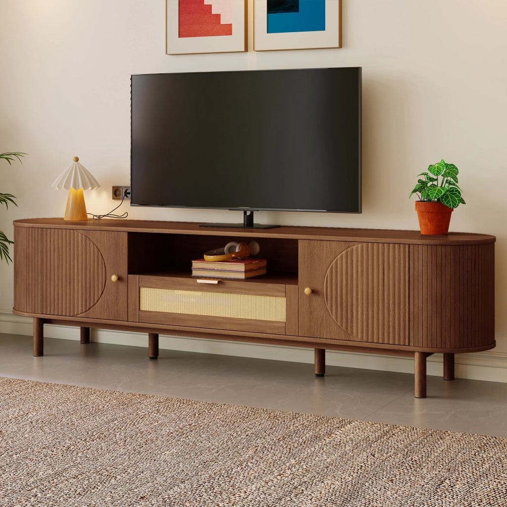 Mobile porta TV 175 cm in MDF colore noce