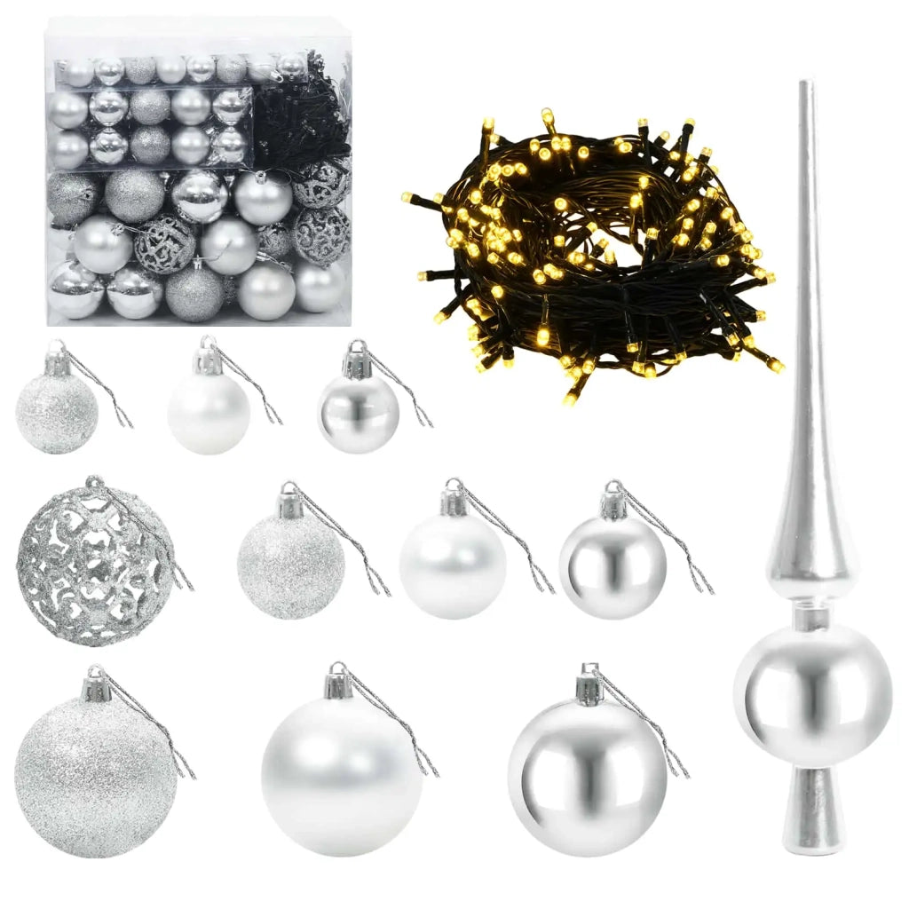 Albero di Natale artificiale con palline 210 cm 300 LED 3466930