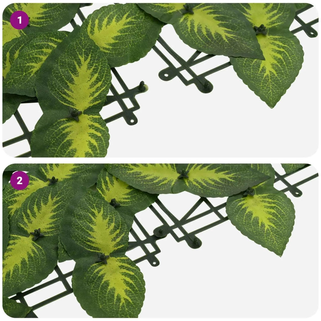 Paravento da Balcone | Schermo per balcone con foglie Verde e Giallo 600 x 75 cm