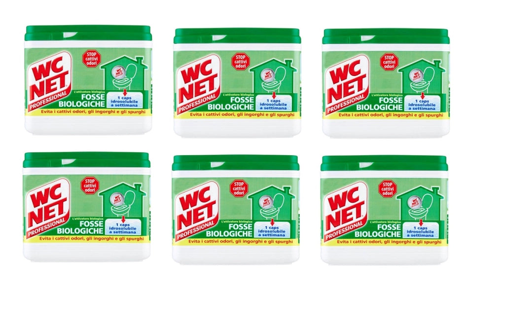 SET 6 CONFEZIONI DI WC NET FOSSE BIOLOGICHE PASTIGLIE DA 300 GR 12PZ CIASCUNA