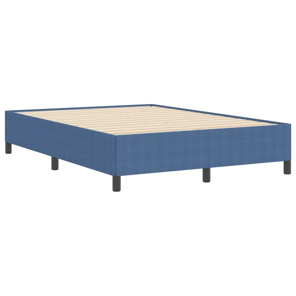 Letto a molle Blu 140 x 200 cm Tessuto in Cords 42006975