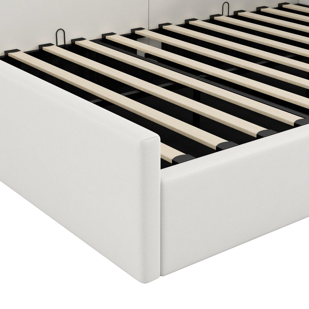 Letto Contenitore Imbottito 140x200 ¨C MINIMAL ¨C Beige