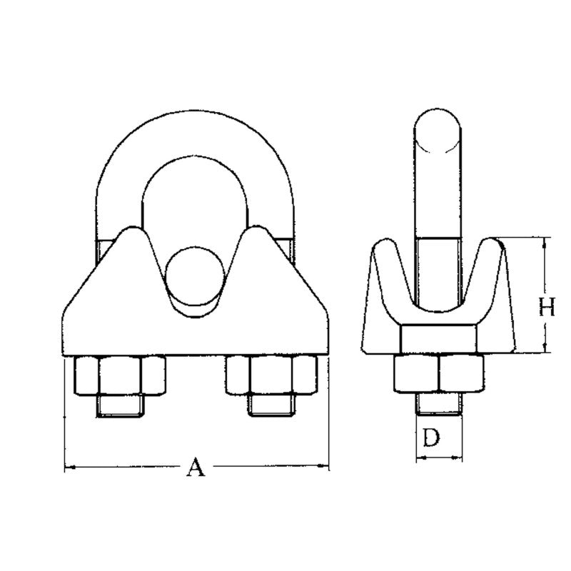 MORSETTO INOX 316 Ø MM.13