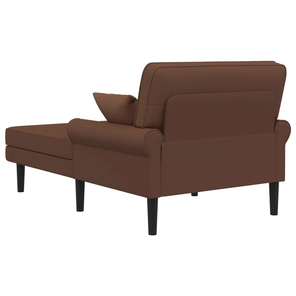Chaise longue Marrone Similpelle 42048095