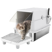 Casetta per gatti ¨C Minimal ¨C Acciaio inossidabile, Grigio chiaro, XL