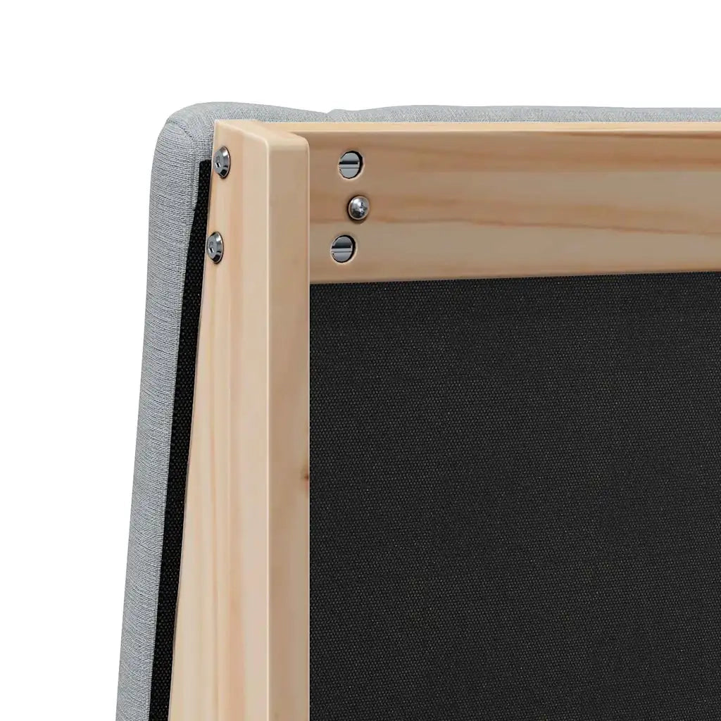 Testiera | Testata imbottita Grigio chiaro 80 cm Pino massello