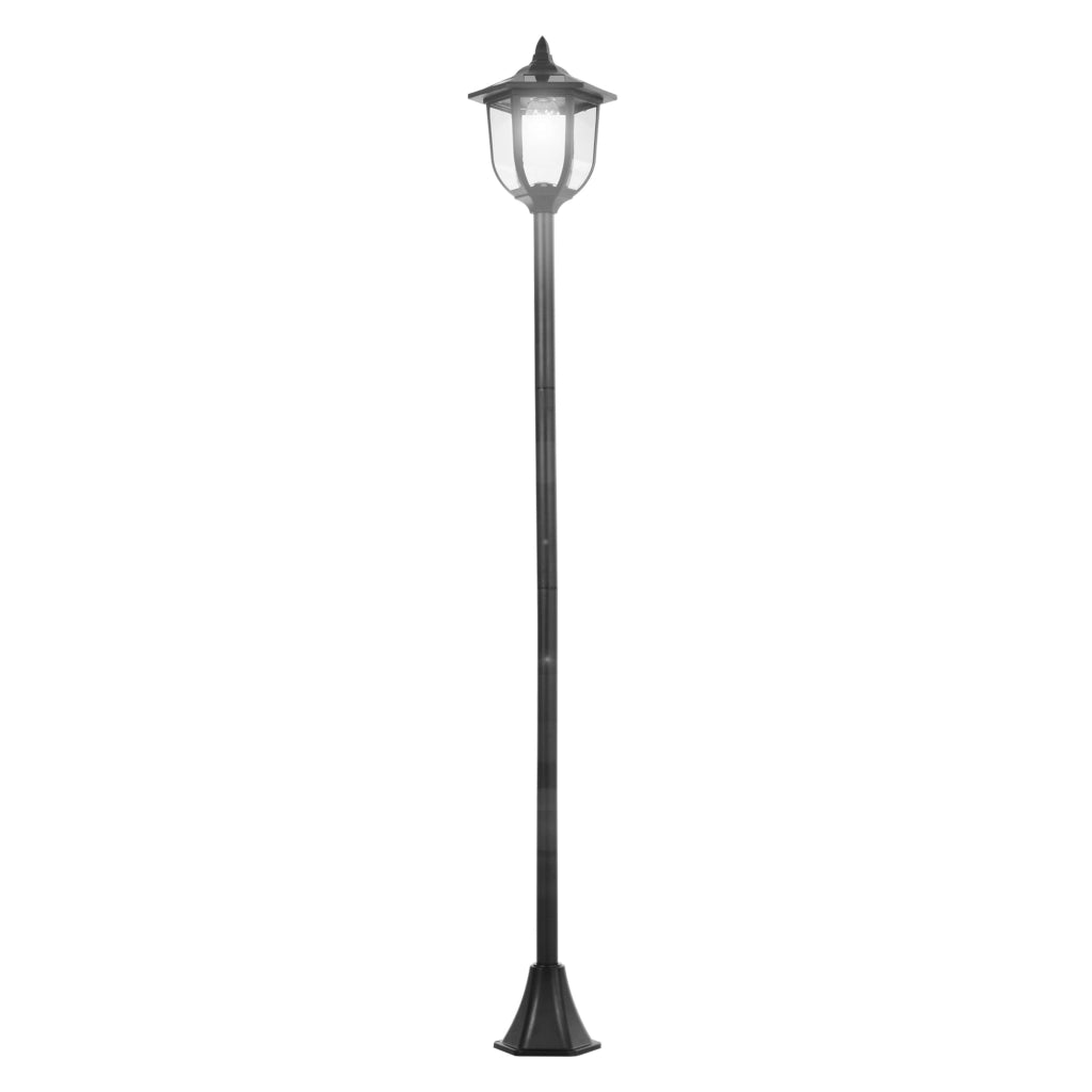 Lanterna Solare LED da Giardino ¨C Xylo ¨C Plastica Nera 177cm per Esterno e Interno