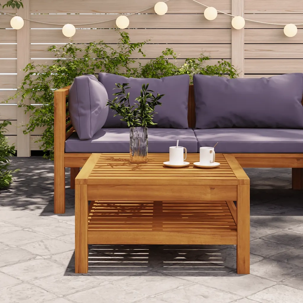 Tavolino da salotto | Tavolino da caff¨¨ | Tavolino da Soggiorno 65x65x35 cm in Legno Massello di Acacia