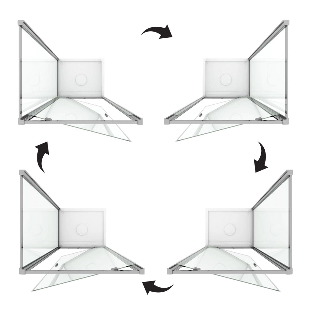 Box Doccia 70x100 AP. 100 CM H185 trasparente mod. Sintesi Duo 1 Anta
