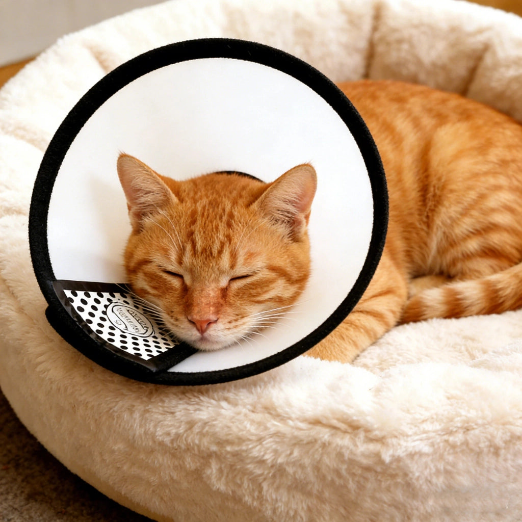 Collare Elisabettiano Regolabile per Cani e Gatti Cono Protettivo Anti-Morso e Anti-Leccamento Confortevole e Leggero