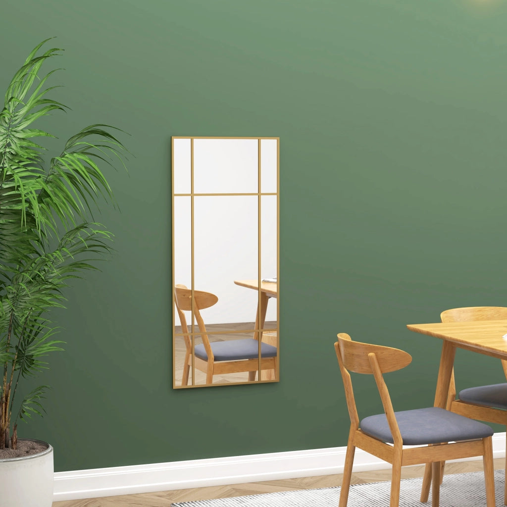 Specchio da Parete Finestra ¨C Minimal ¨C Oro 110x50cm