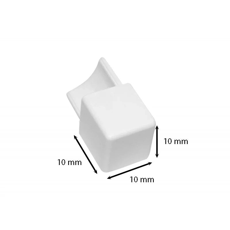 Capsula per profilo quadro in pvc 10mm bianco