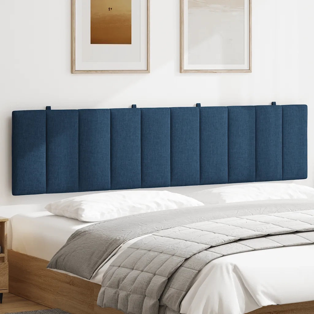 Coussin de tête de lit Hanko bleu 200 cm tissu