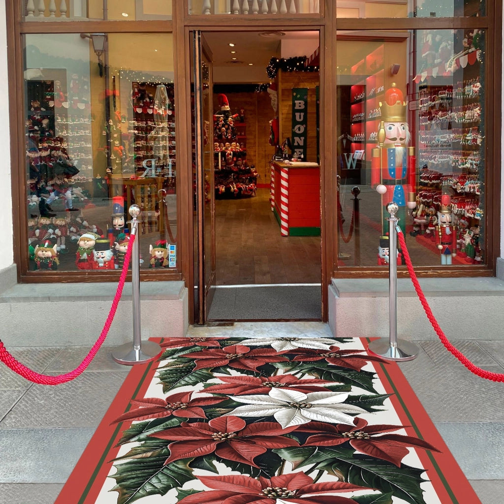 Passatoia Natalizia Tappeto Corsia Ingresso Natale Marciapiede Interno Esterno 100x1500 Cm (D)
