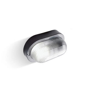 PLAFONIERA OVALE NERO