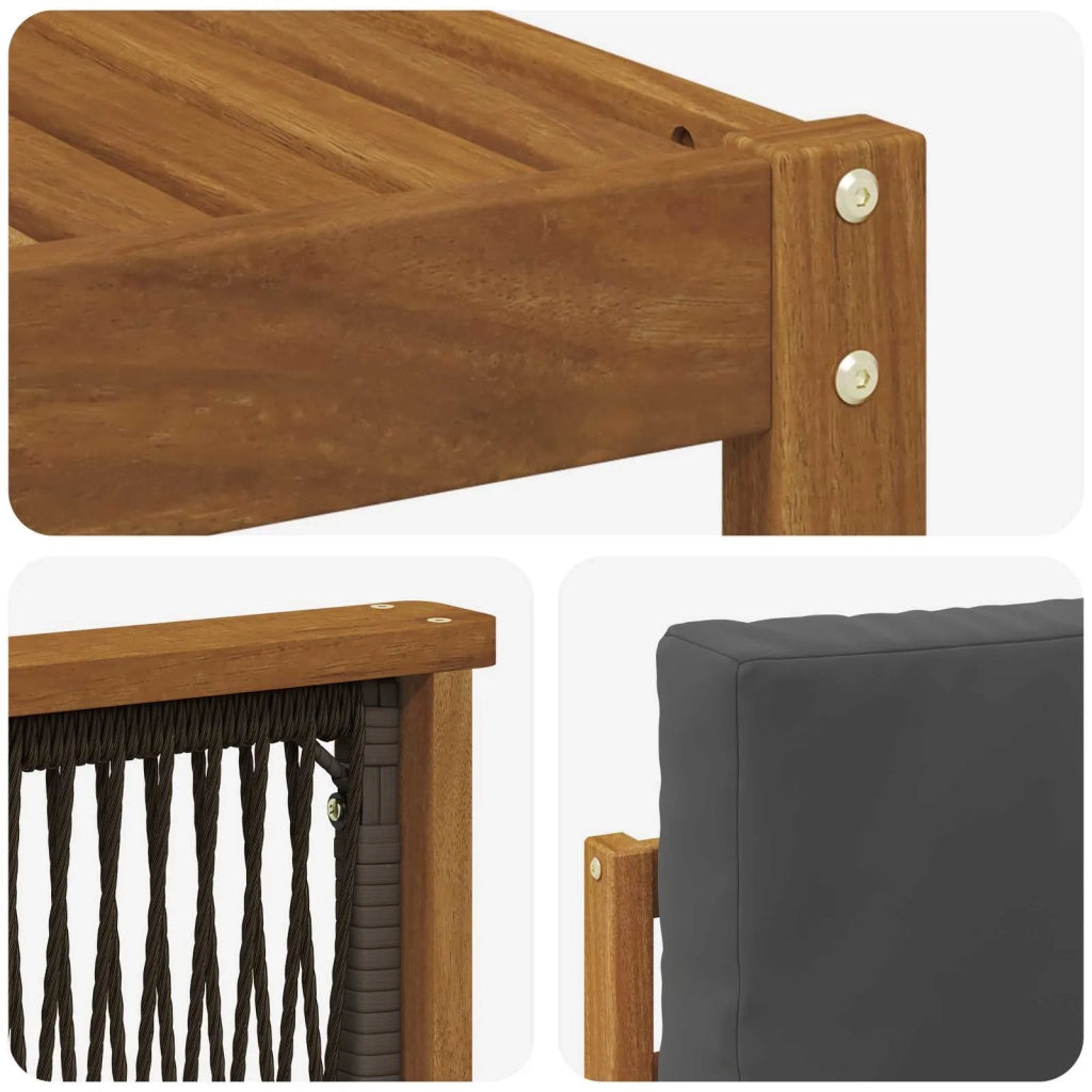 Set di divani da esterno 5 pz Naturale e Antracite 3385033