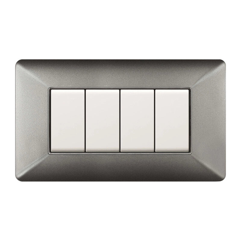 PLACCA EASY MATIX ALLUMINIO NOTTE 4P