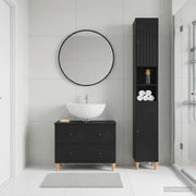 Set di Armadi da Bagno da 2 Pezzi ALKMAAR Nero 3417505