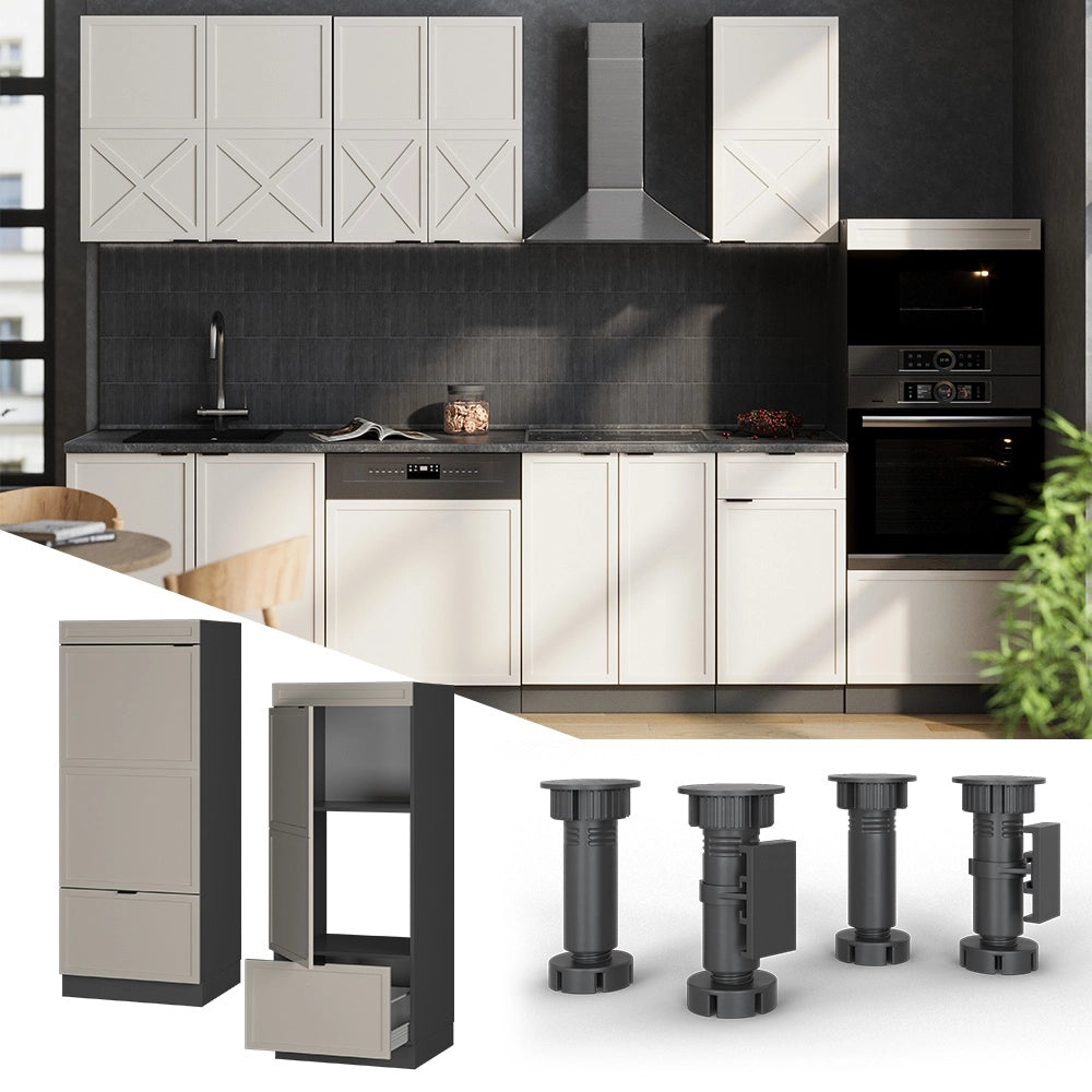 Mobile cucina microonde Fame-Line GrigioBeige/Antracite 60 cm Vicco