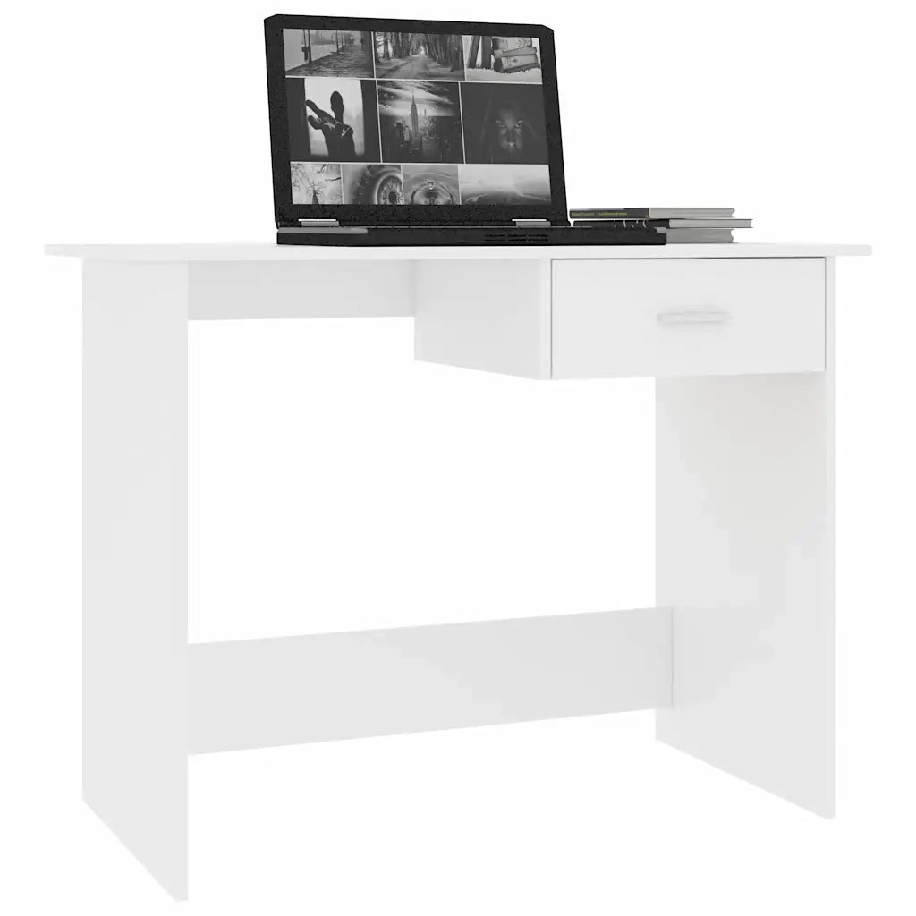 Scrivania Bianca 100x50x76 cm in Legno Multistrato 800549