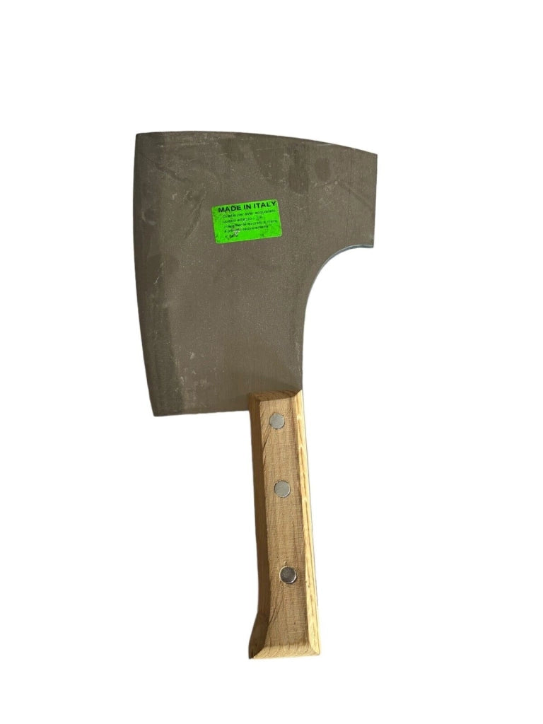 Mannaia Macellaio Tipo Genova 1,8 kg Con Lama in Acciaio con Manico in Legno 23 cm