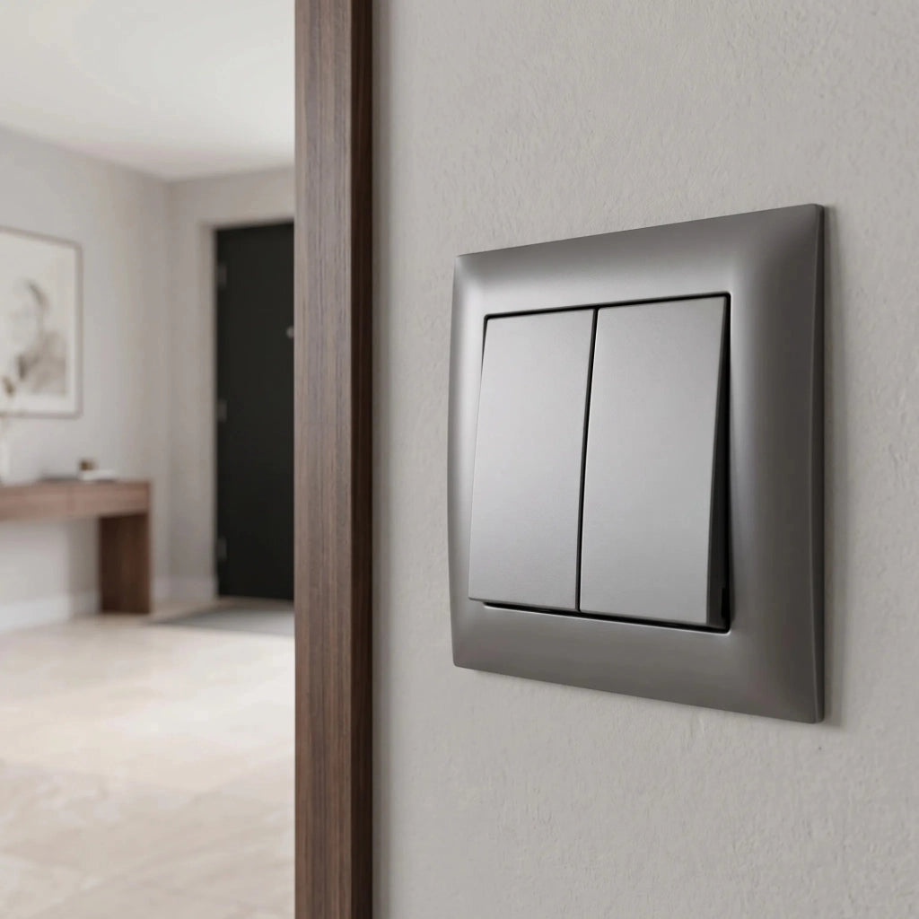 Interruttore Doppio Oste Jnh007-w Grey