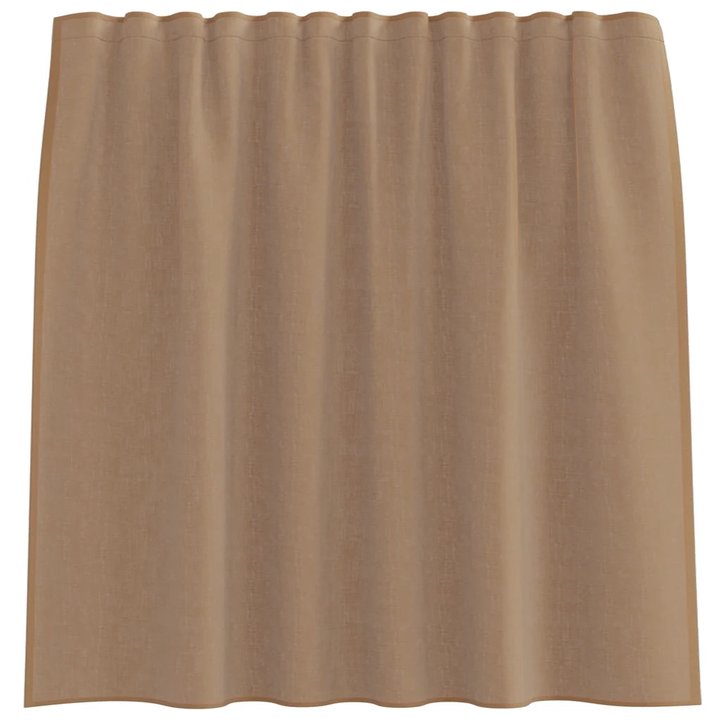 Tende in Voile con Tasche per Aste 2 pz Marrone Chiaro 4102221
