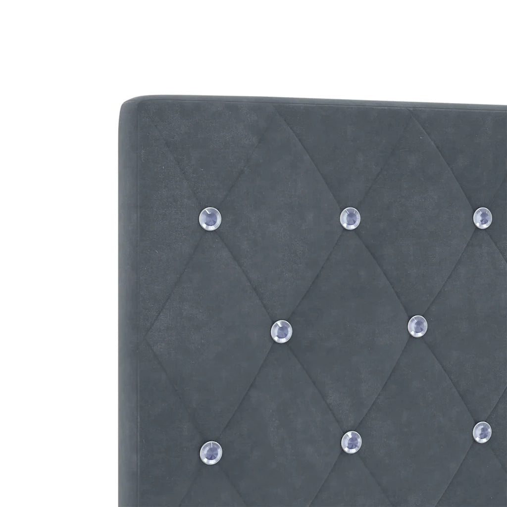 Testiera | Testata Grigio scuro 80 cm Velluto